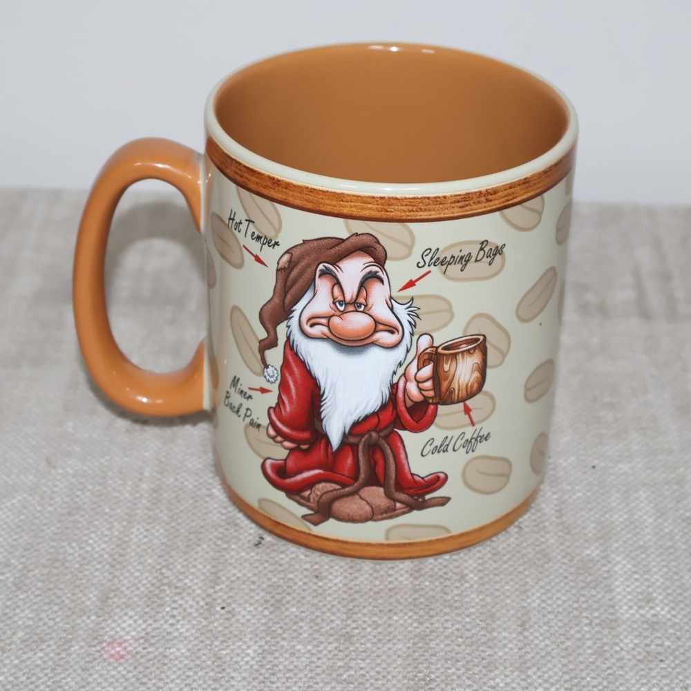 Disney Parks Wake Up Grumpy Oversized Coffee Mug 26 oz Ceramic Snow White Dwarfs
